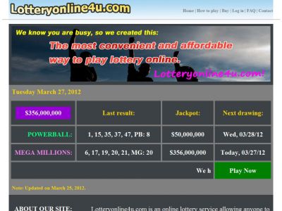 Lotteryonline4u.com Lotteryonline4u.com