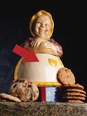 Hiding money in cookie jar