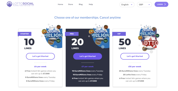 Lotto Social Memberships