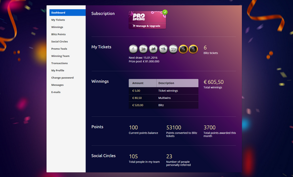 LottoSpring Winnings