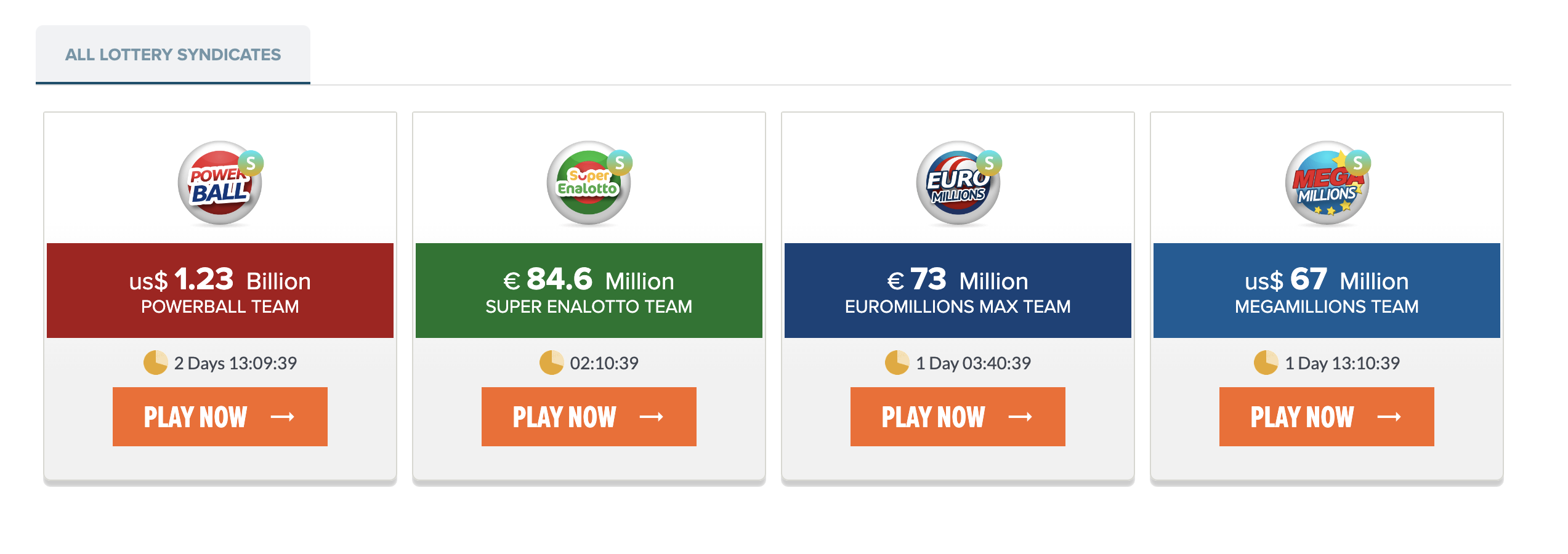 Lottery syndicates available at LottoKings.com