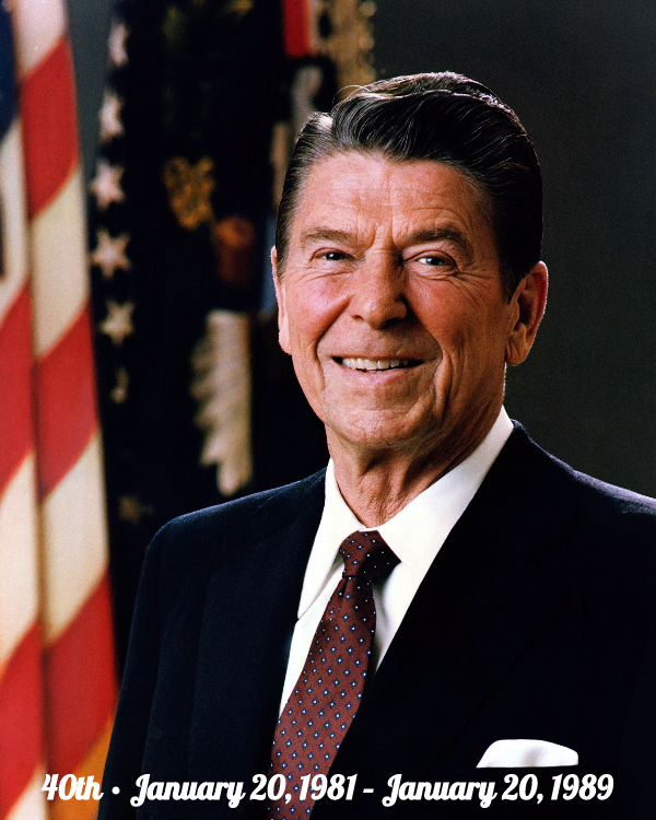 Ronald Reagan, the 40th President of the United States