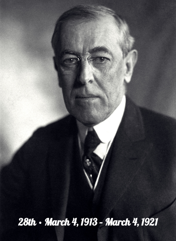 Woodrow Wilson, the 28th President of the United States